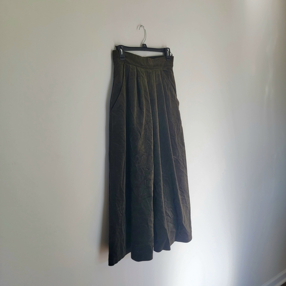 Ramsay of Dublin Dresses & Skirts - Vintagd Dark Olive Velvet Maxi Skirt